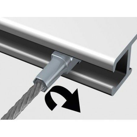 varilla de acero para colgar cuadros
