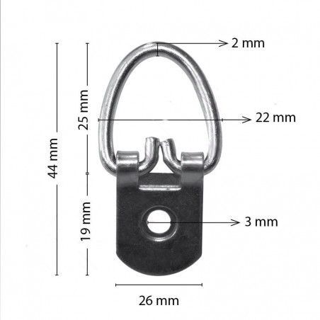 Colgador reforzado 1 taladro. 10 ud