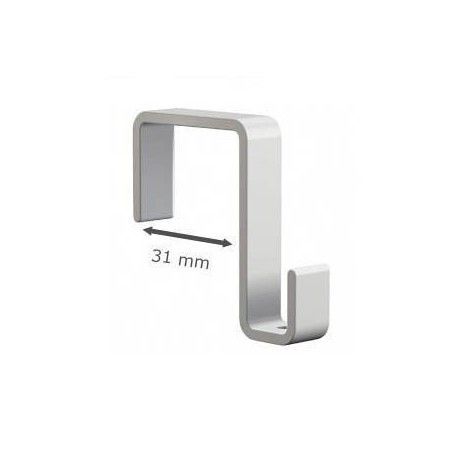 COLGADOR DE PARED BLANCO 31 mm