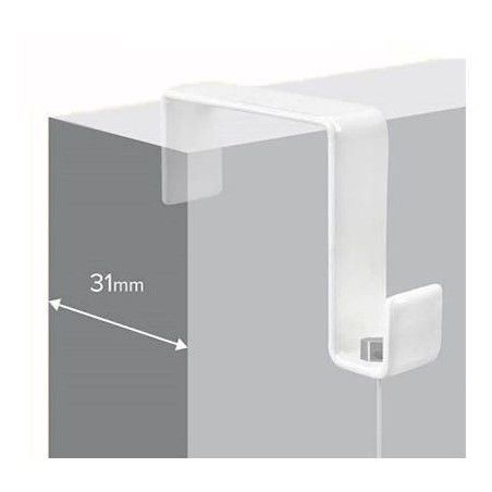 COLGADOR DE PARED BLANCO 31 mm