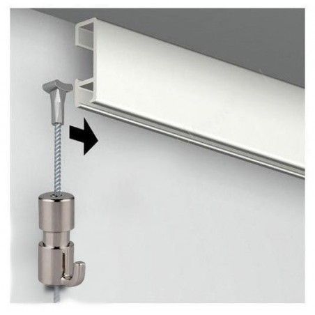 Cable de acero para colgar cuadros con sistema solid slider