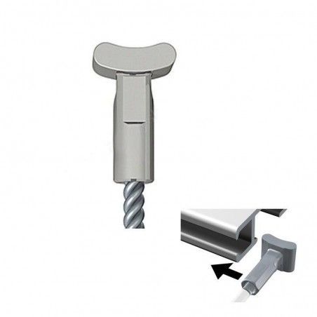 Cable de acero para colgar cuadros con sistema solid slider