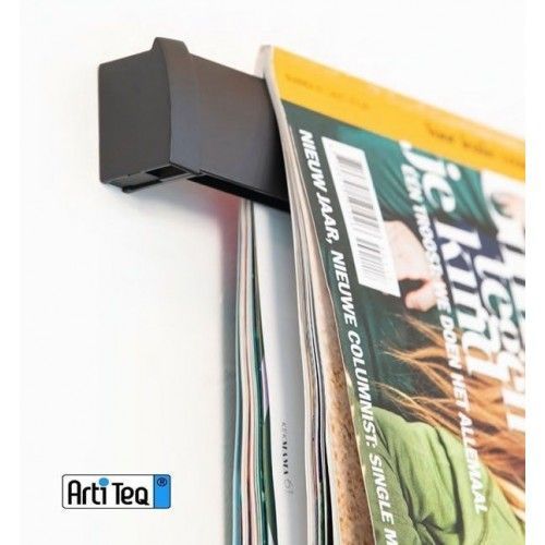 Colgar periodicos revistas folletos con Artiteq Magazine Rail