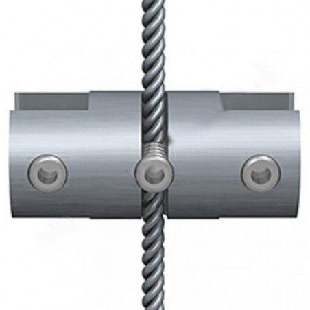 Abrazadera de sujeción doble para cables