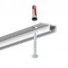 Colgar cuadros del techo con TopRail 200 cm. Blanco.