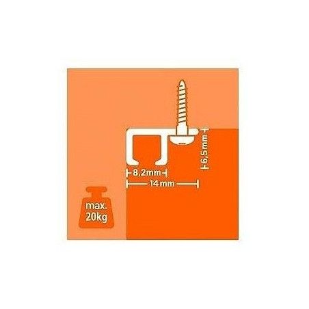 Colgar cuadros del techo con TopRail 200 cm. Blanco.