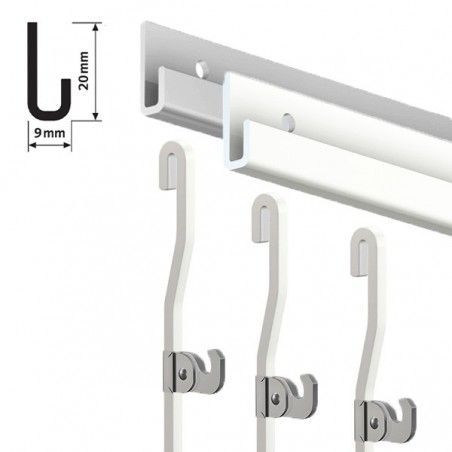 Guía para colgar cuadros Classic Rail PRO BLANCO 200 cm