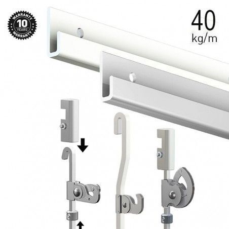 Varilla cuadrada en forma de S para colgar cuadros