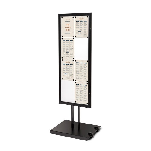 Soporte para Menú exterior negro 8 x A4