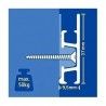 Sistema para colgar cuadros ClickRail Pro 200 cm. BLANCO.