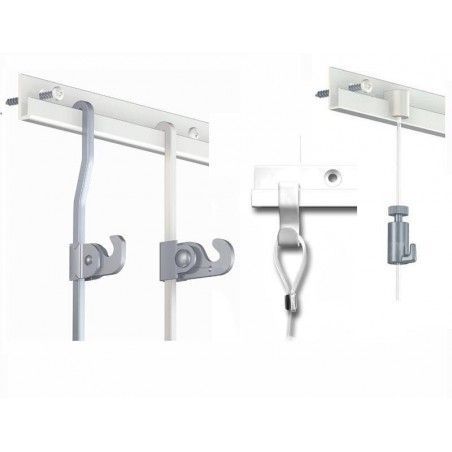 Sistema para colgar cuadros Classic Rail BLANCO 200 cm