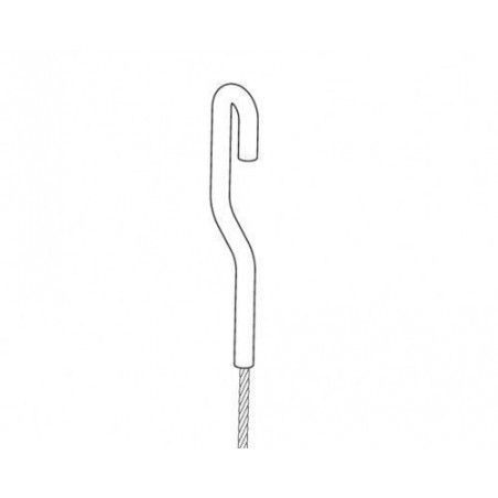 Gancho curvo con cable de acero