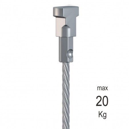 colgarcuadros con Cable acero con TWISTER. 250 cm.