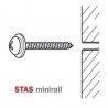 Sistema para colgar cuadros MiniRail Blanco 200 cm.