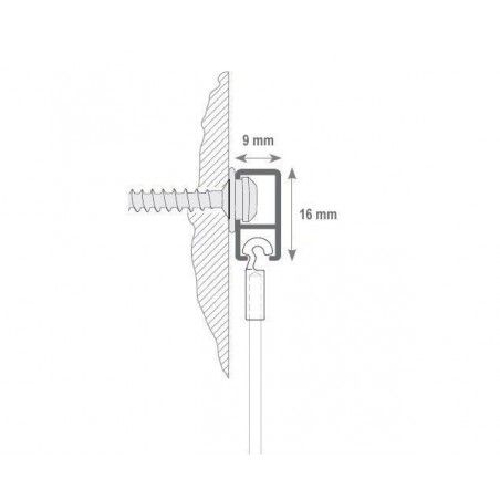 Sistema para colgar cuadros MiniRail Blanco 200 cm.