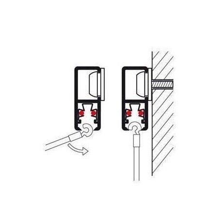 Sistema para colgar cuadros MiniRail Blanco 200 cm.