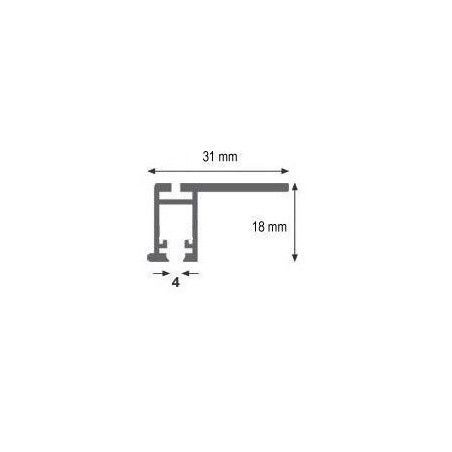 TOPRAIL FLAT BLANCO 200 CM 45 KG