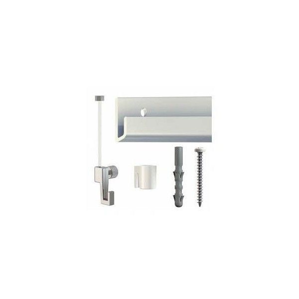 kit ClassicRail blanco para colgar cuadros sin taladrar
