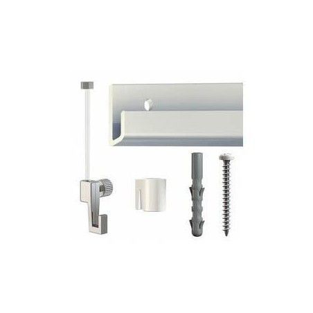 kit ClassicRail blanco para colgar cuadros sin taladrar