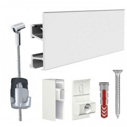 kit artiteq pro blanco 200 cm acero ratchet para colgar cuadros