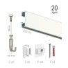 Kit guia de pared blanco nylon cobra, para colgar cuadros