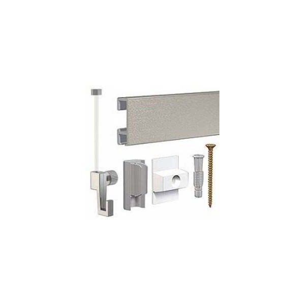 Kit ClickRail plata. Cable de nylon  MINI HACK colgar cuadros