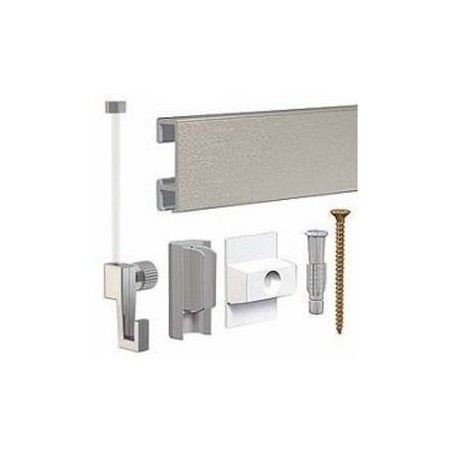 Kit ClickRail plata. Cable de nylon  MINI HACK colgar cuadros