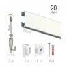 Kit jblock guia de pared blanca, nylon, cobra, acero para colgar cuadros