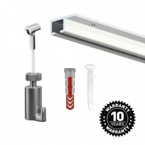 Guias y rieles en kits para colgar cuadros con nylon