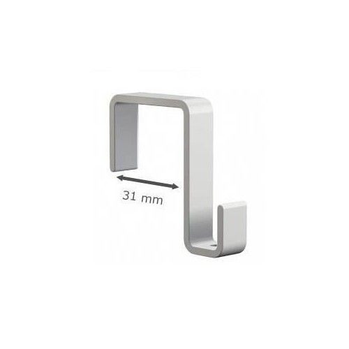 COLGADOR DE PARED BLANCO 31 mm