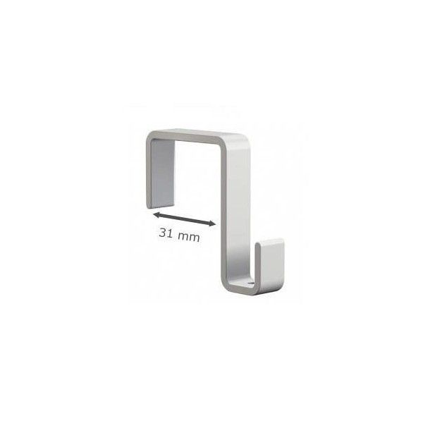 COLGADOR DE PARED BLANCO 31 mm