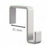 COLGADOR DE PARED BLANCO 31 mm